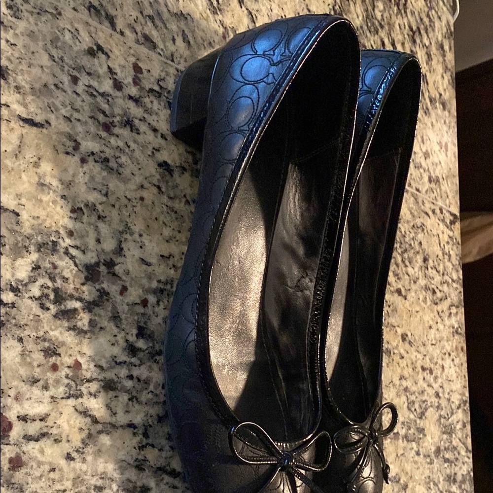 Coach Black Flats with Classic Silhouette